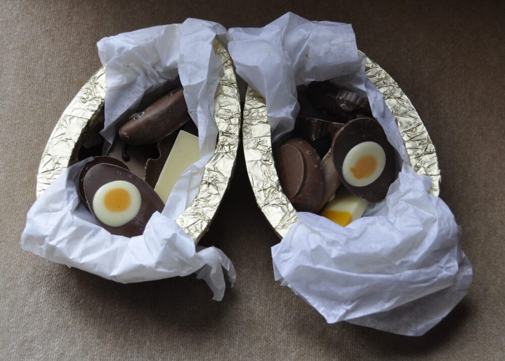 Inside of the Hotel Chocolat You Crack Me Up Egg