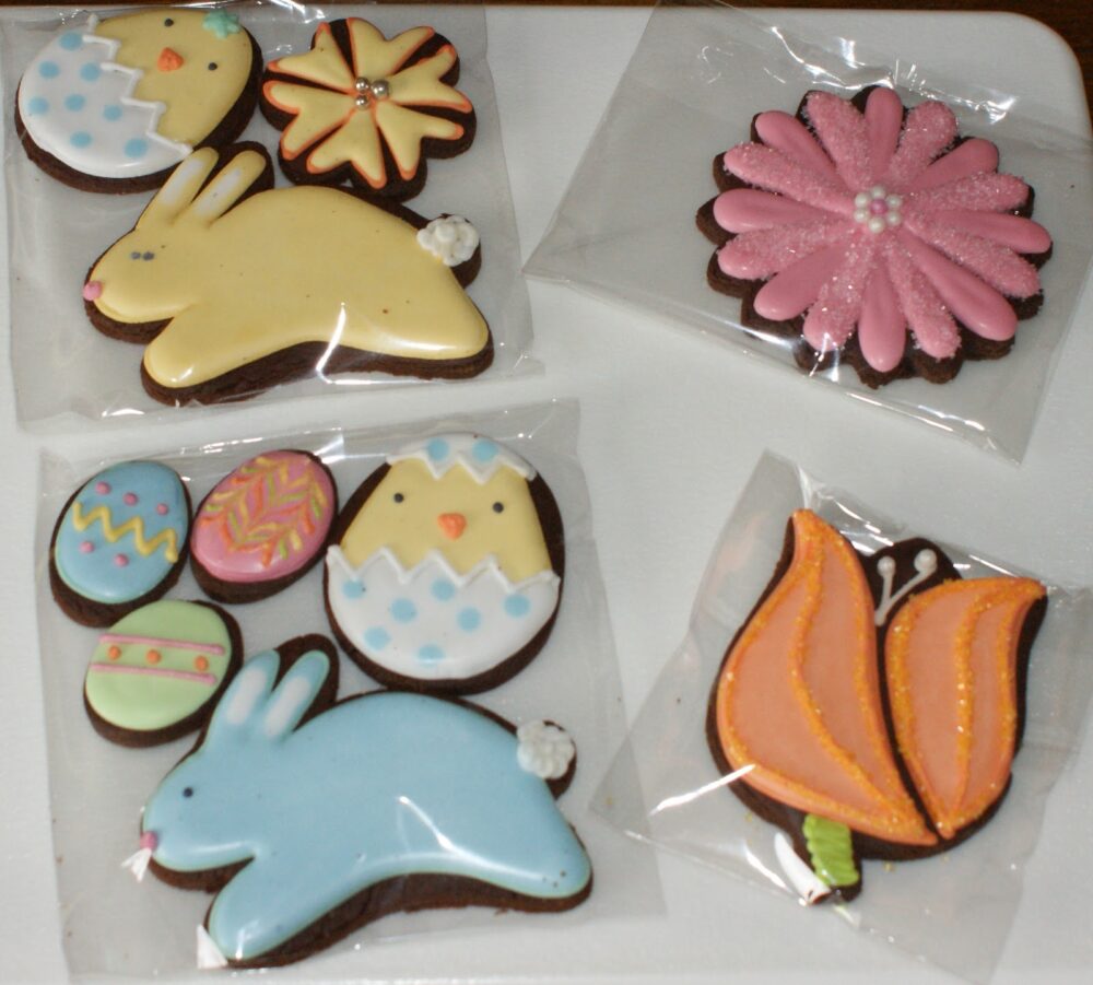 Biscuit Village Easter Biscuits - chick, rabbit and flowers