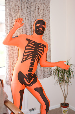 Orange Skeleton Morphsuit