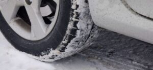 car wheel in snow