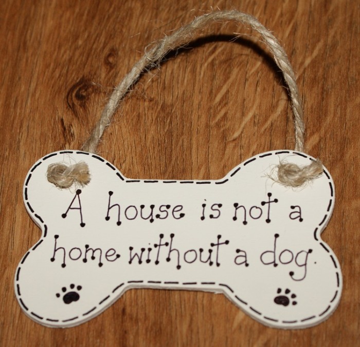 Bone shaped dog sign