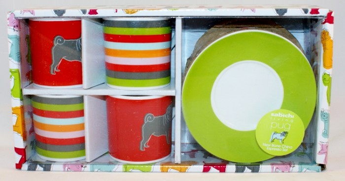 sabichi pug espresso cups
