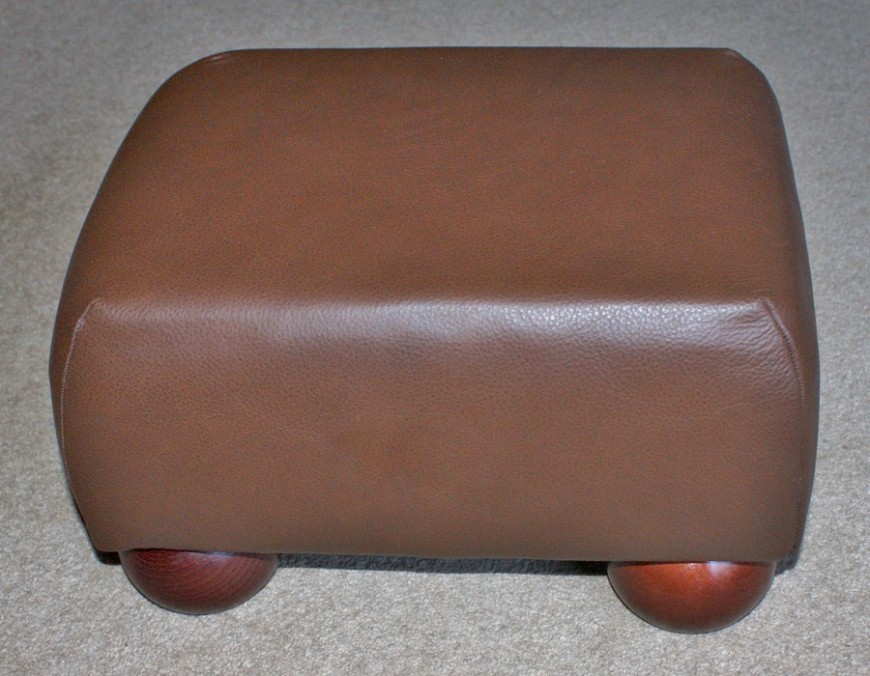 Small Leather Footstool