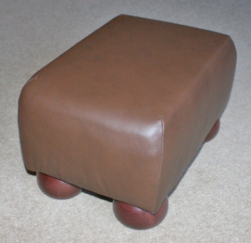Small Leather Footstool