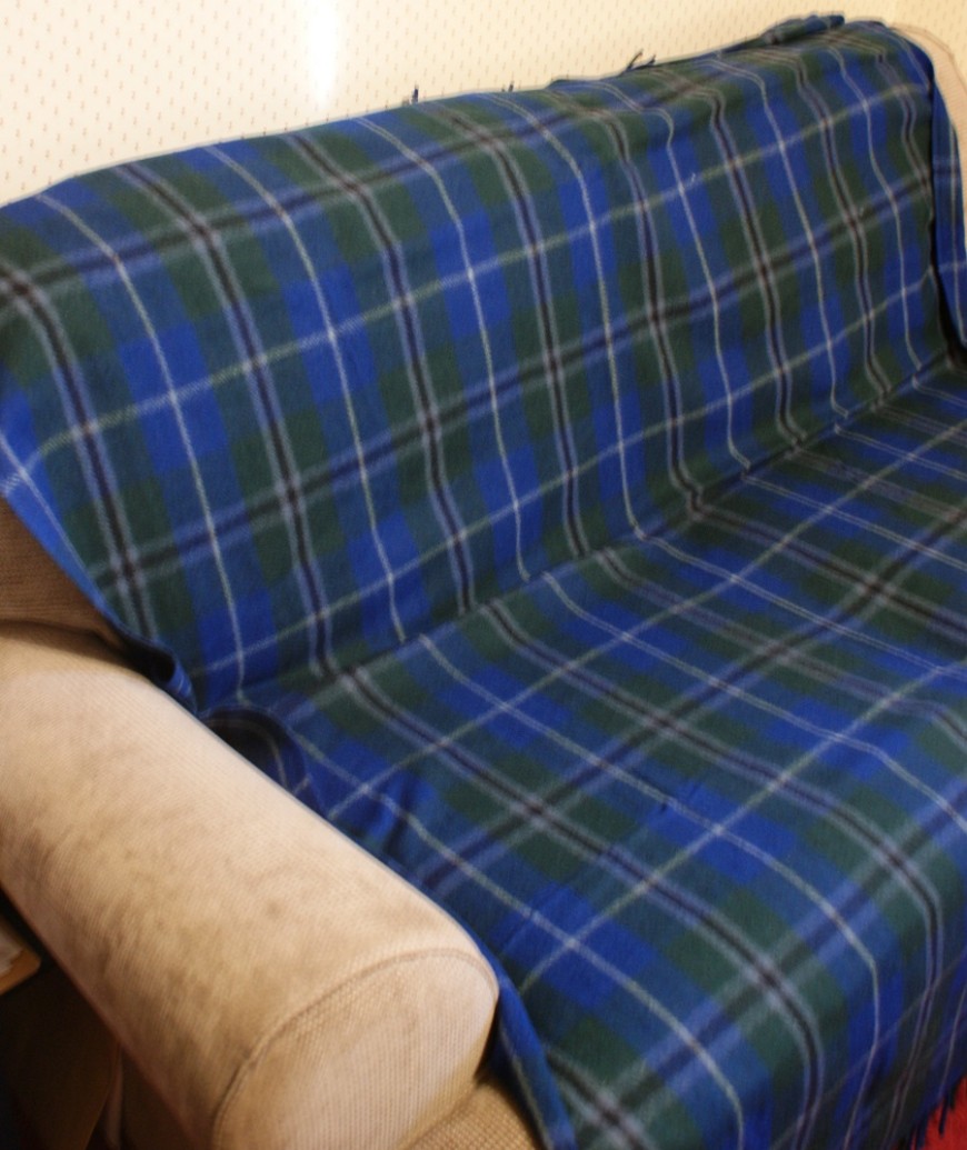 Blue Douglas Tartan Blanket Rug