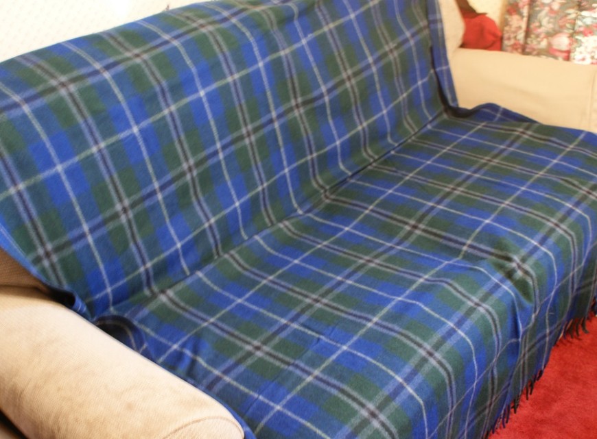 Blue Douglas Tartan Blanket Rug