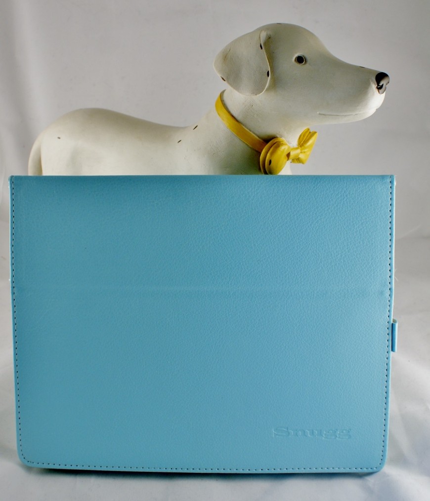 Snugg iPad 4 Executive Case Cover and Stand in Baby Blue Leather