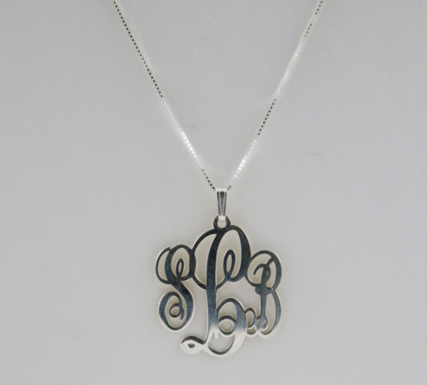 Sterling Silver Monogram Necklace