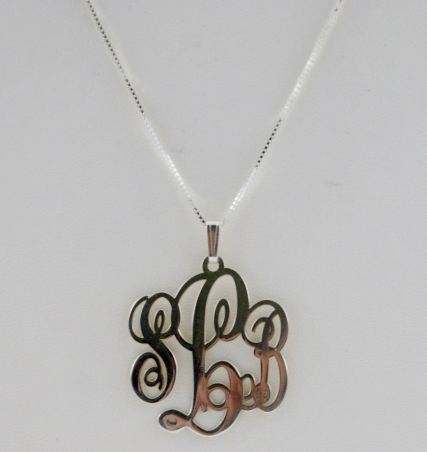 Sterling Silver Monogram Necklace