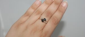 Sapphire Pears 9ct Gold Ring