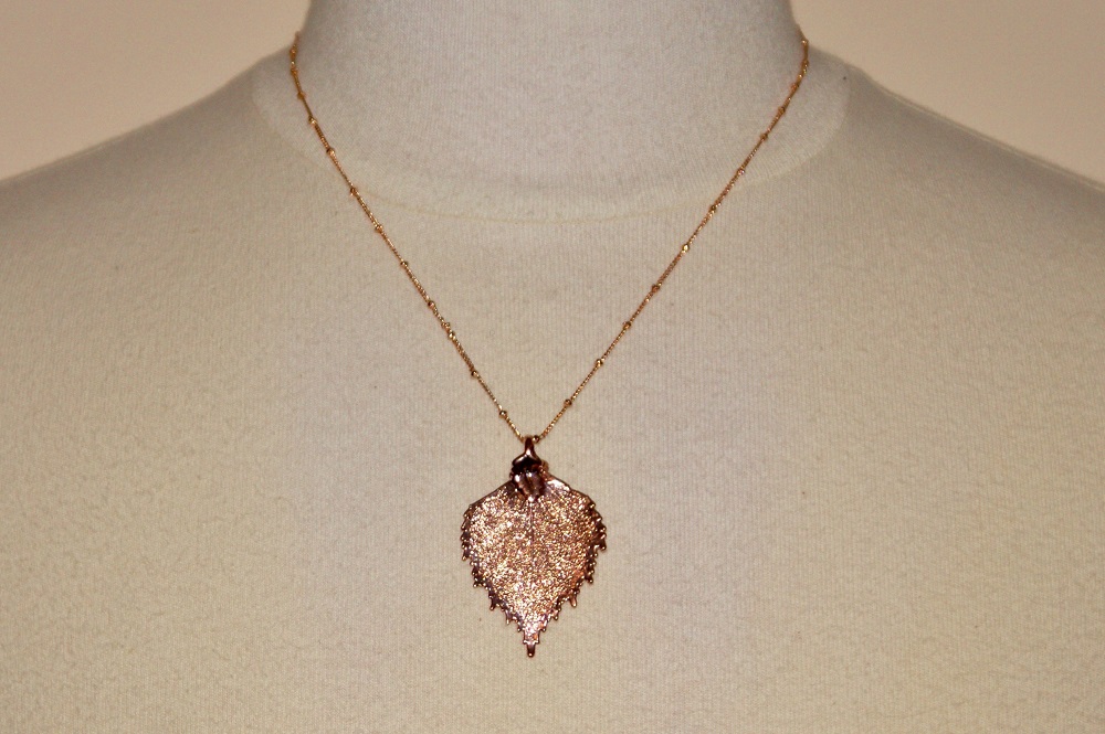 Grace and Valour Birch Real Leaf Necklace