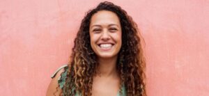 women smiling