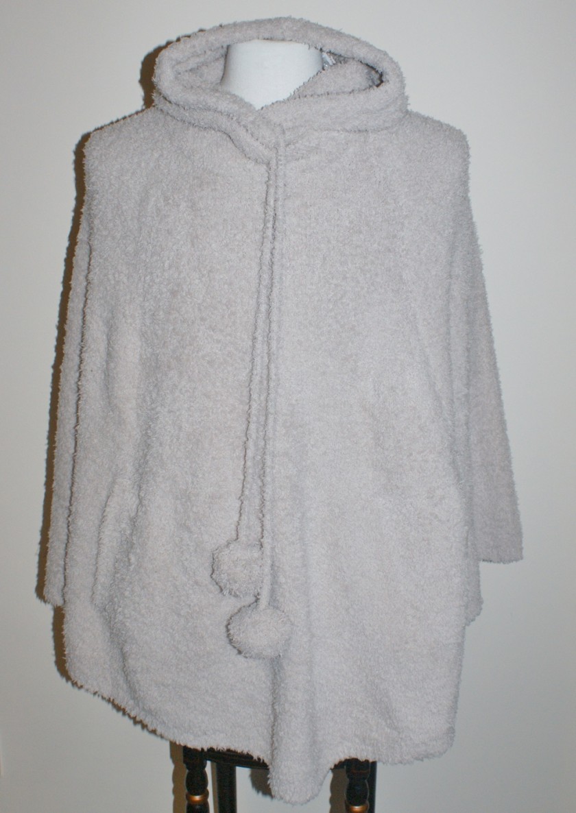 Nina - Teddy Fleece Poncho - Sand