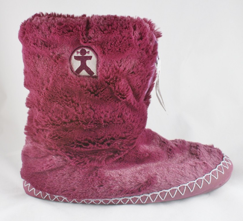 Marilyn - Classic Faux Fur Slipper Boots - Plum