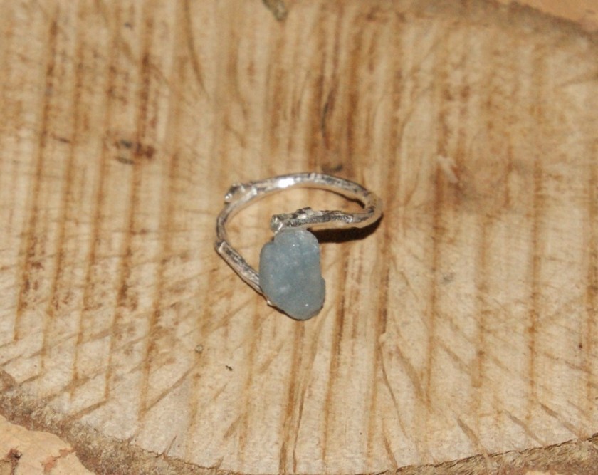 Aquamarine Branch Ring UncommonGoods
