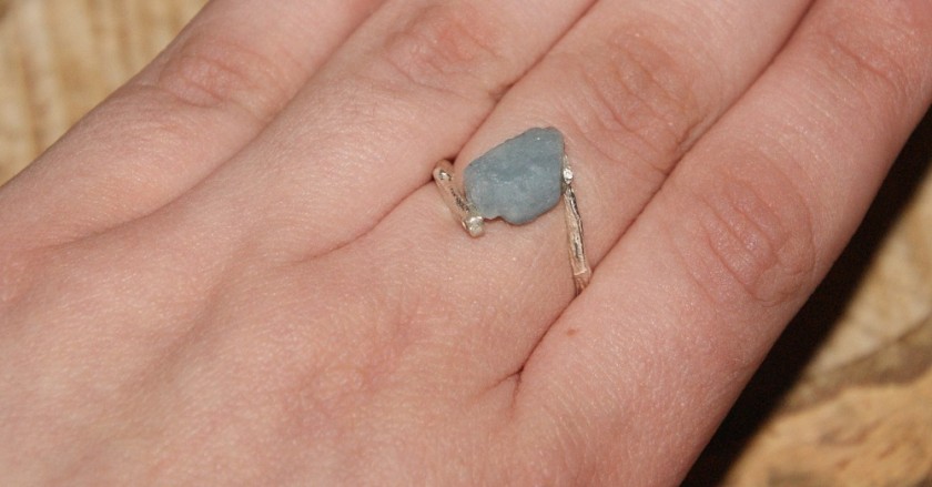 Aquamarine Branch Ring UncommonGoods