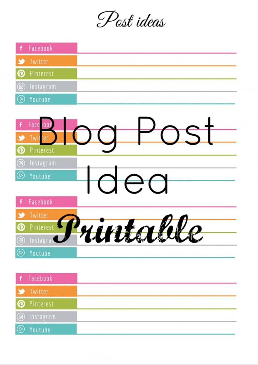 Blog Post Idea Printables