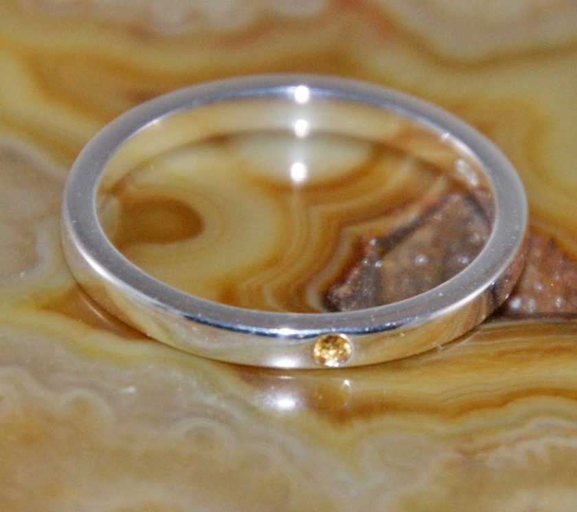 Silver Stacking Birthstone Rings Lily Charmed Citrine