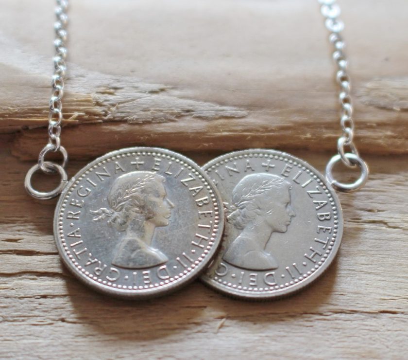 Double Sixpence Coin Necklace