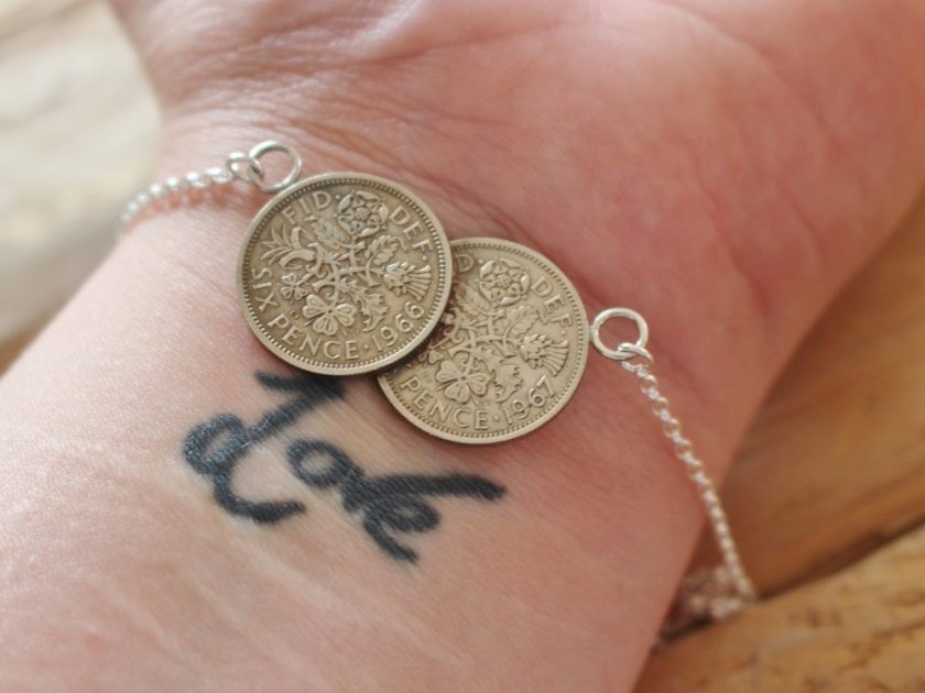 Double Sixpence Coin Necklace