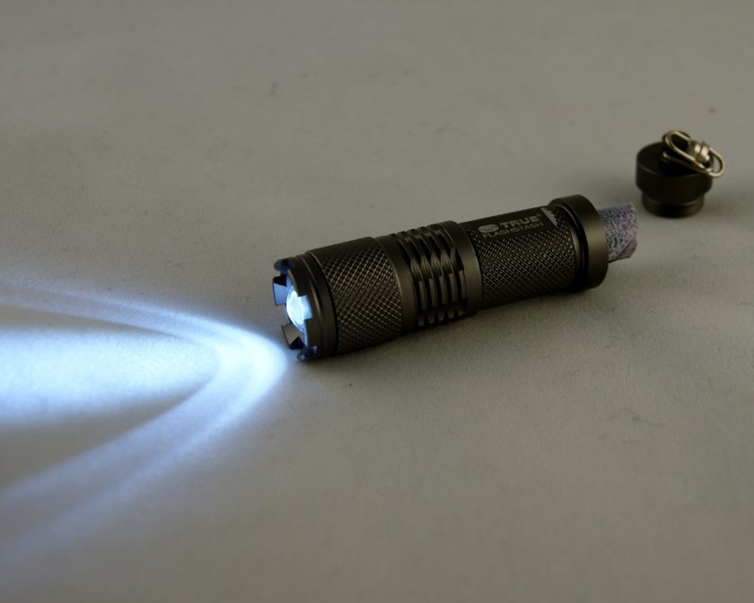 Keyring Torch and Stash