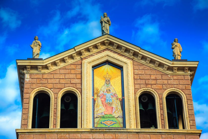 upper part of Black Madonna Church in Tindari