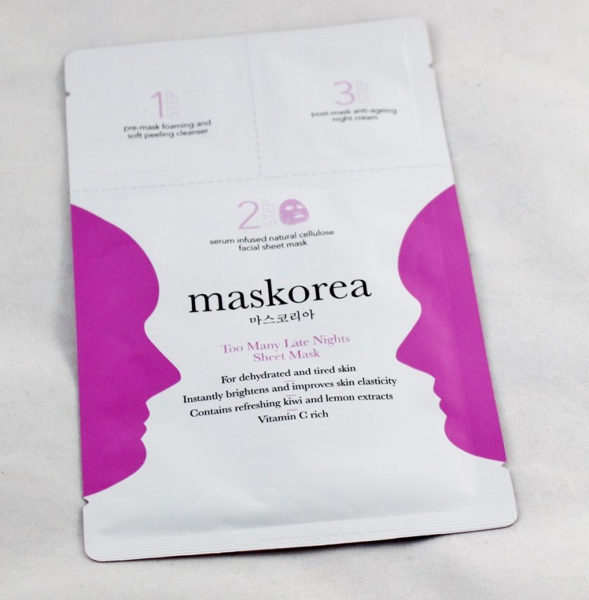 maskorea Too Many Late Nights Sheet Mask