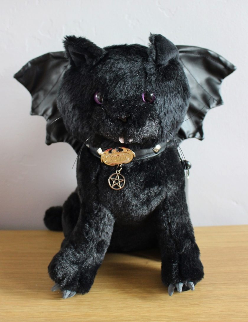 Spiral Gothic Bat Cat Plush Toy