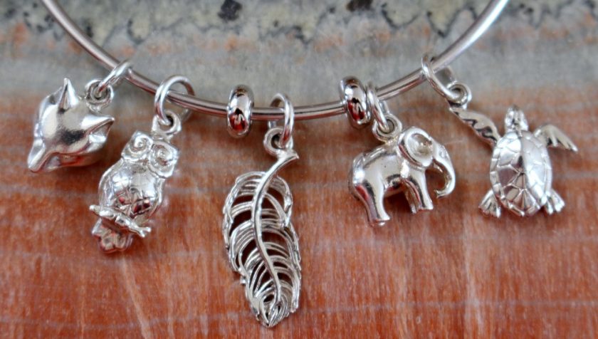 Lily Charmed Turtle Charm and Spacer Beads Bracelet