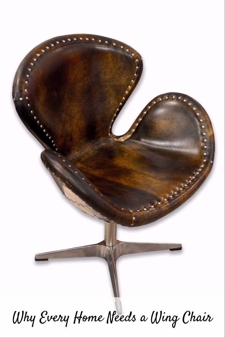 Why Every Home Needs a Wing Chair - Picture of a leather wing chair with stud details