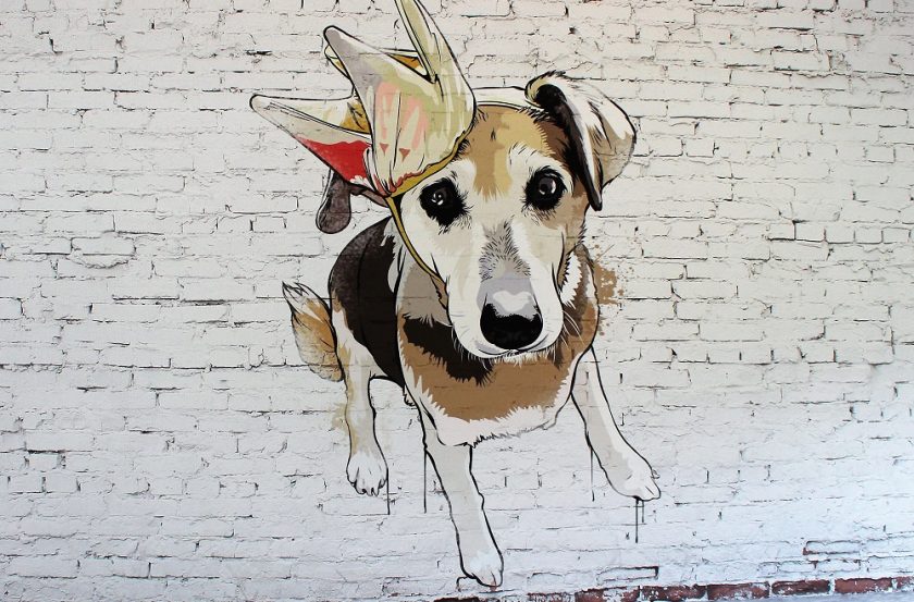 ArtYourFace Banksy Pop Art Banskey Wall - Sally wearing a crown full view