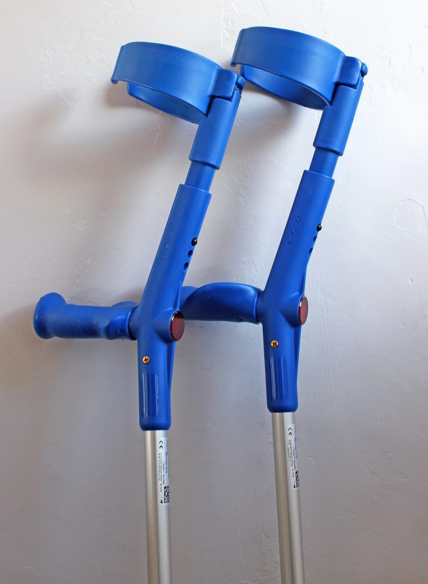 The Ability Superstore Blue Soft Grip Comfort Handle Crutches