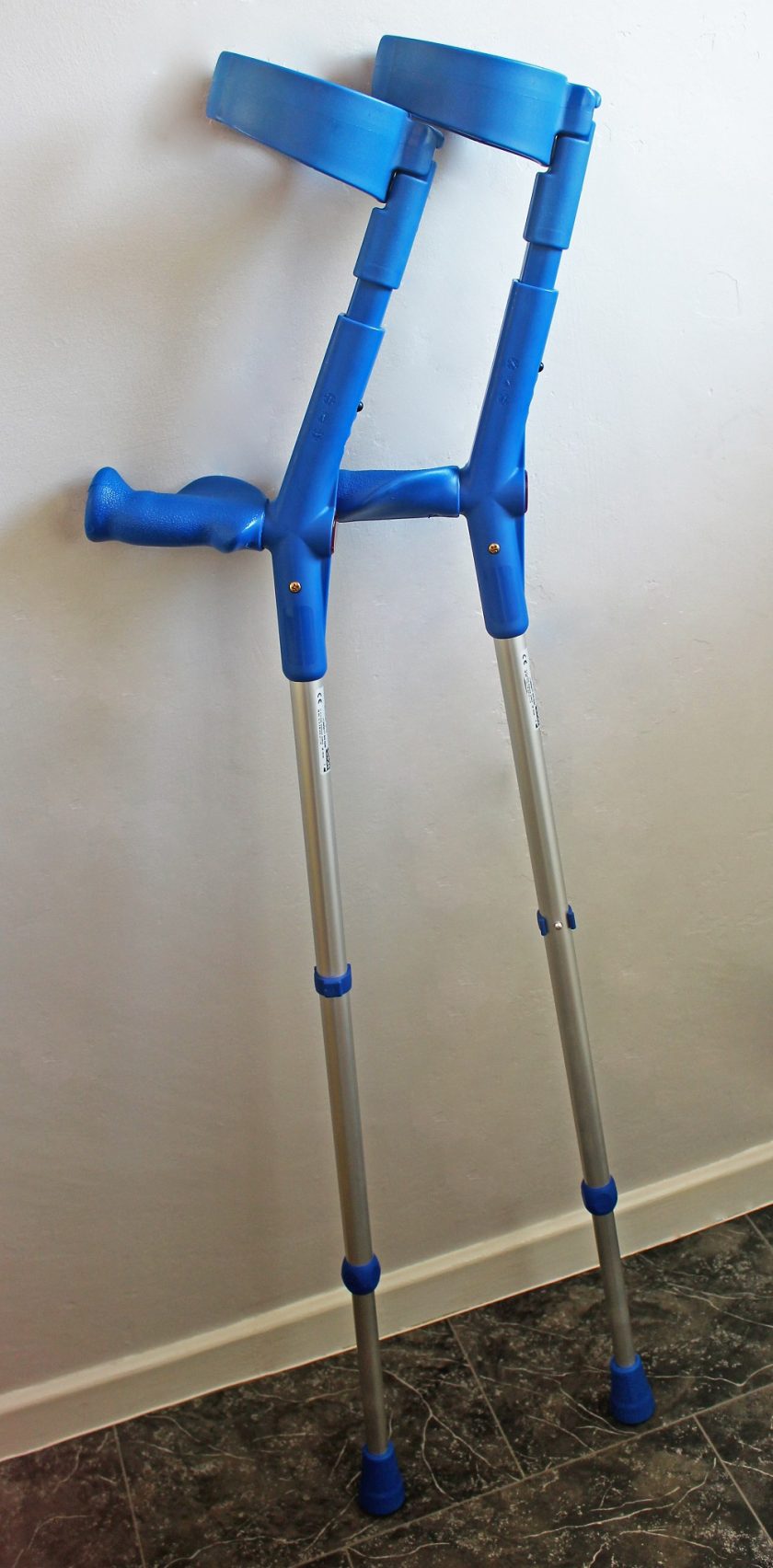 The Ability Superstore Blue Soft Grip Comfort Handle Crutches