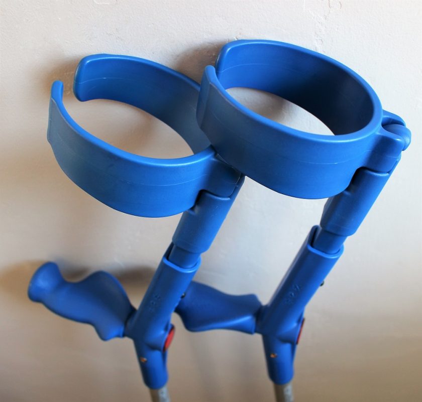 The Ability Superstore Blue Soft Grip Comfort Handle Crutches