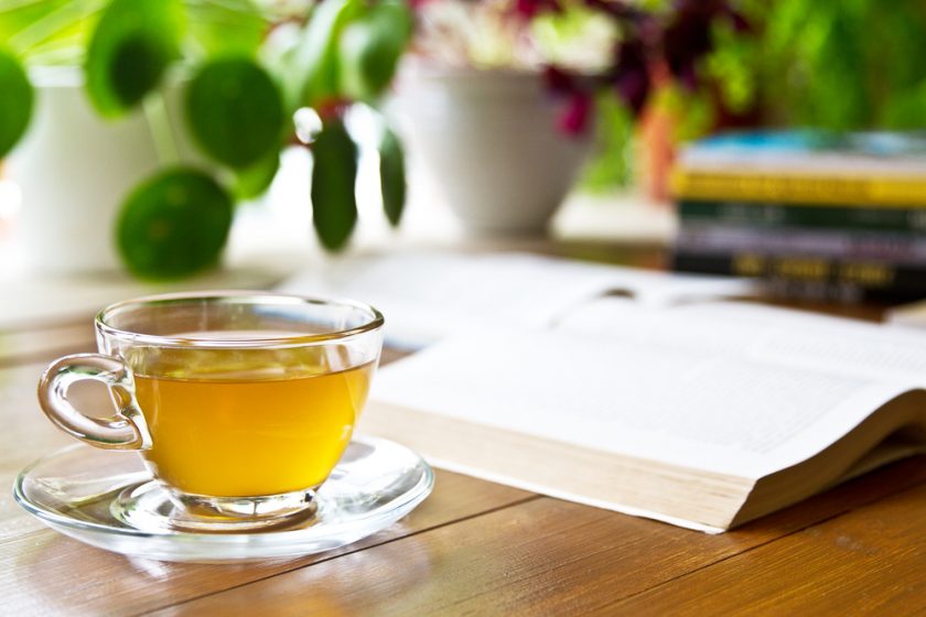 destress- a cup of green tea