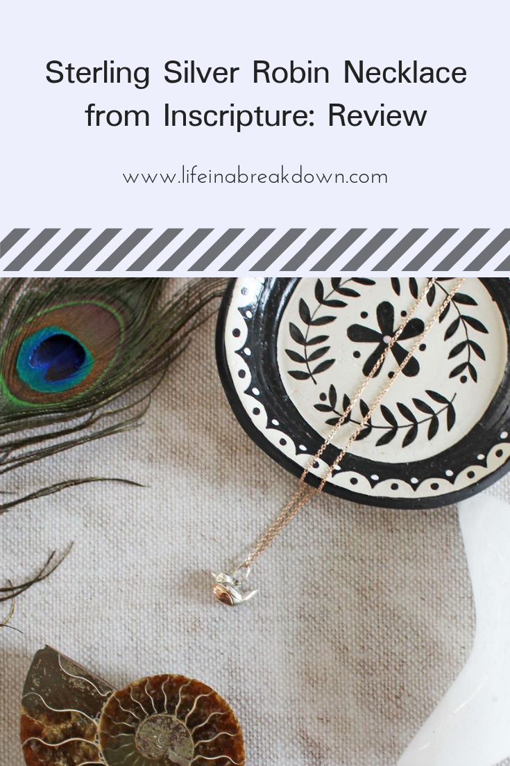 Sterling Silver Robin Necklace from Inscripture Review