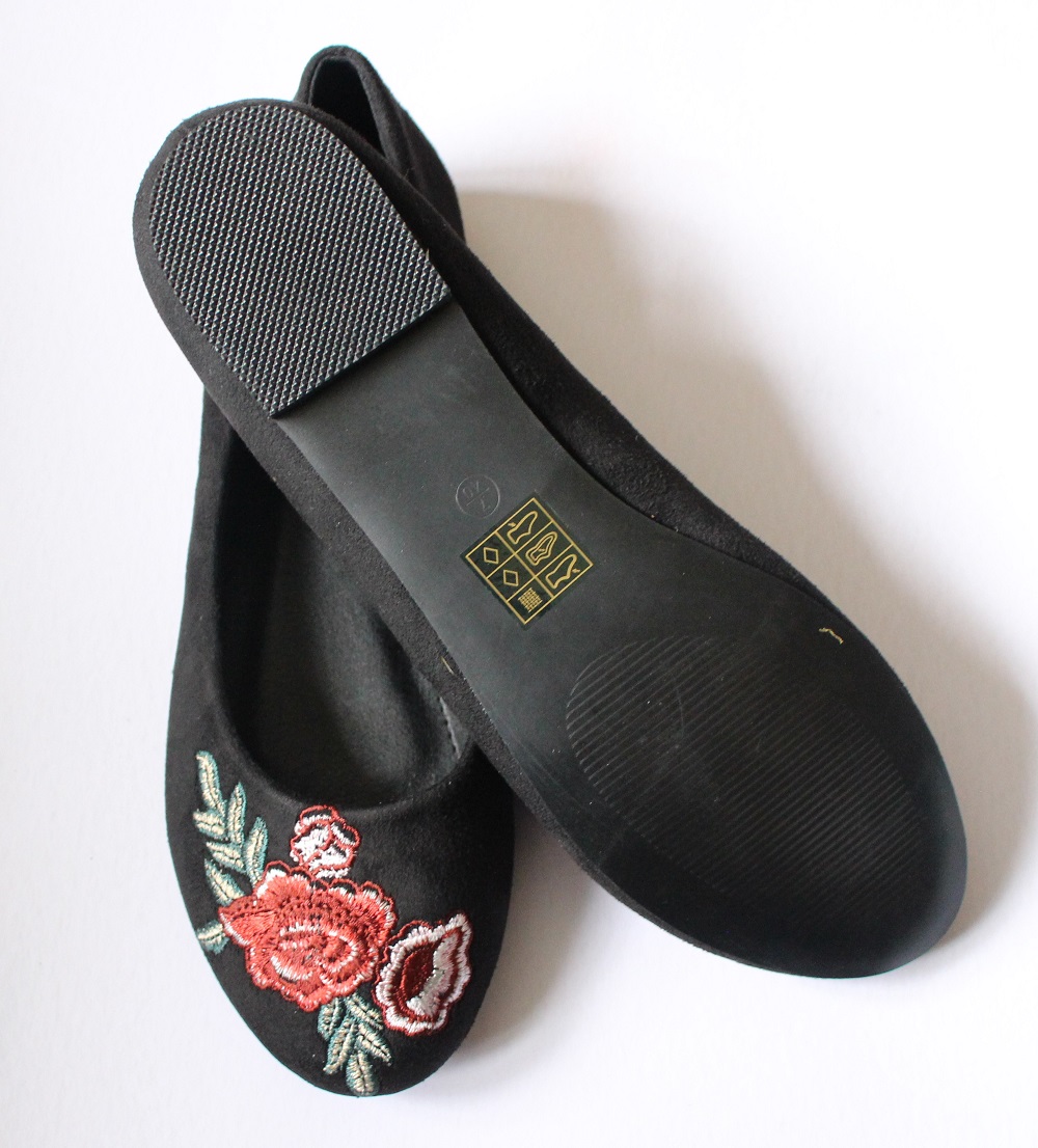 Georgio Black Faux Suede Embroidered Pumps from XYLONDON