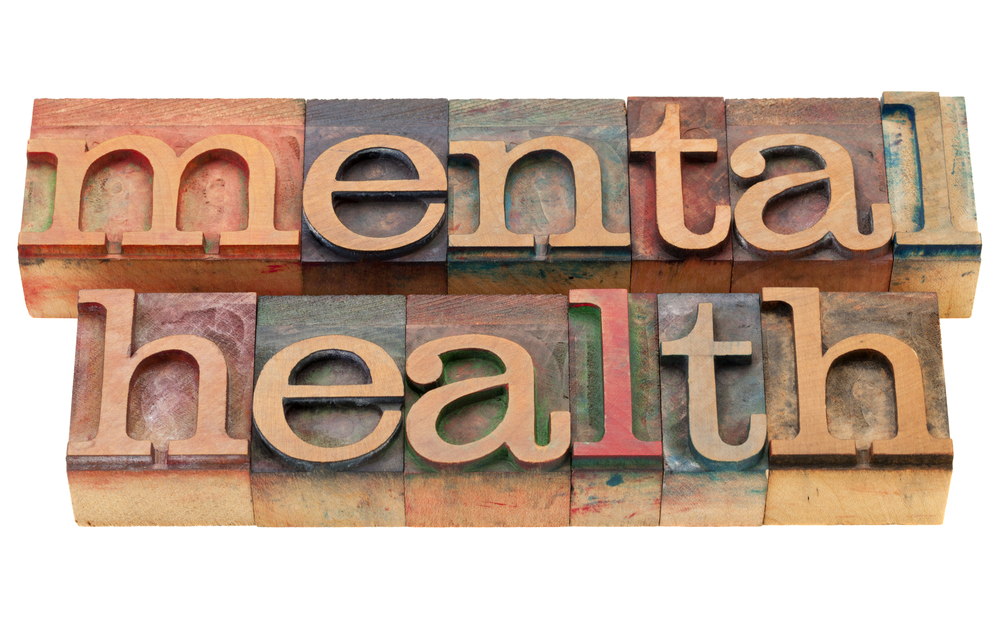 mental health written using wooden blocks