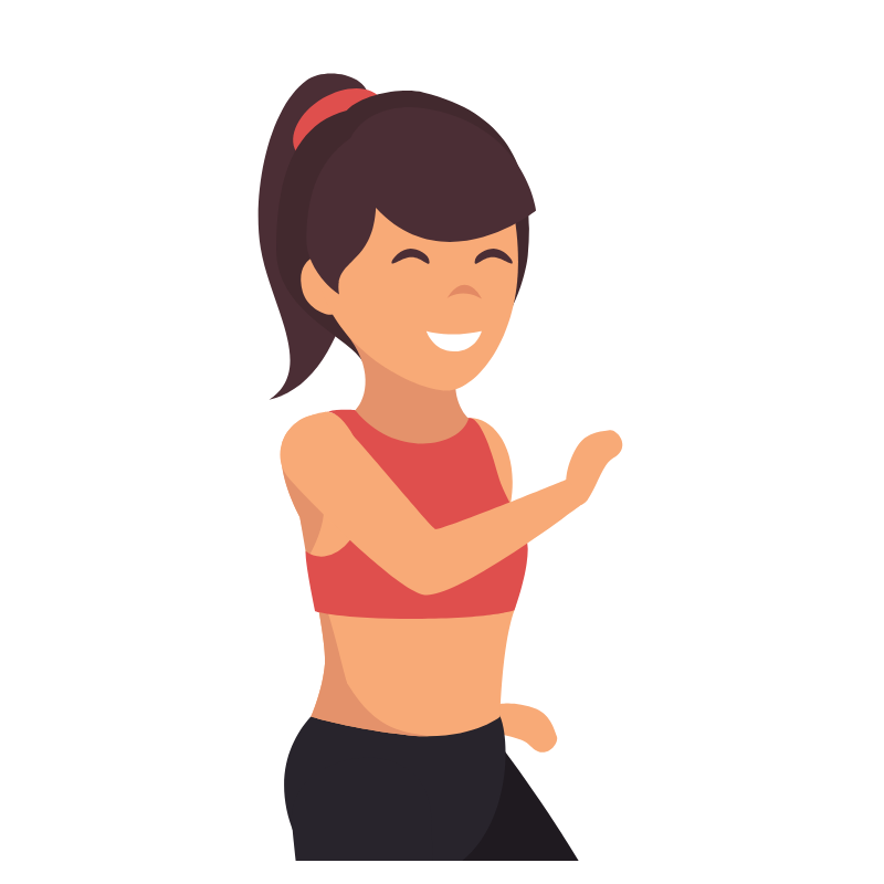 Vector of a lady exercise