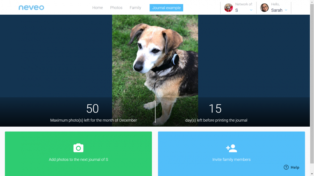 Image of Neveo Website Journal Update Page