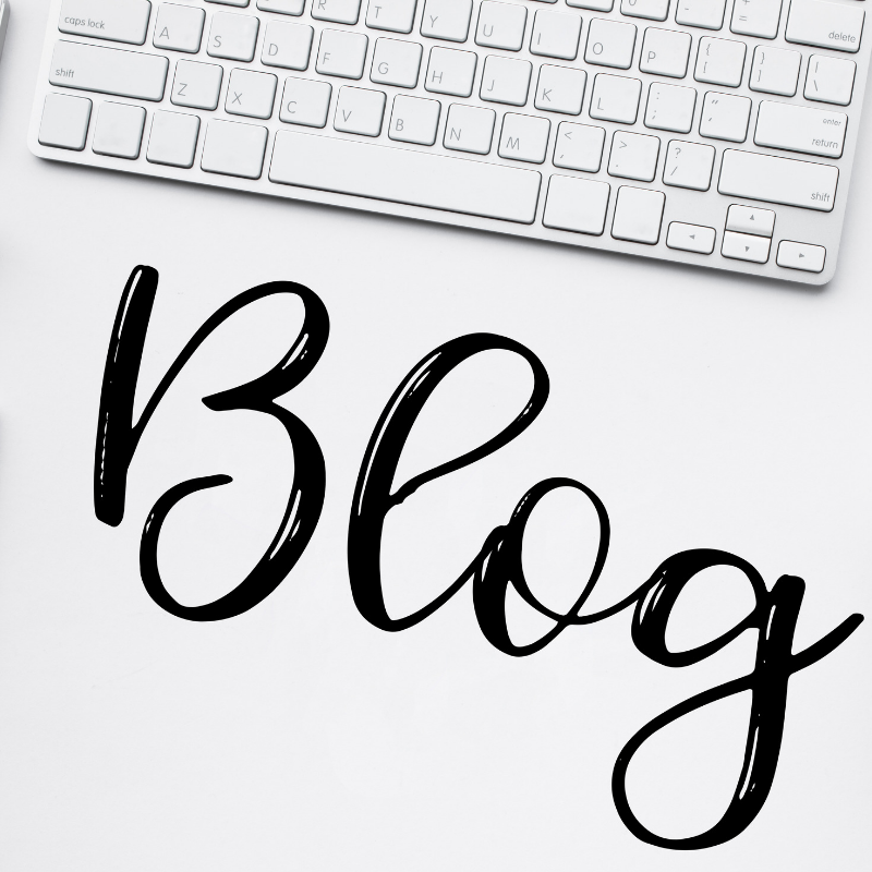 the word blog with keyboard above it