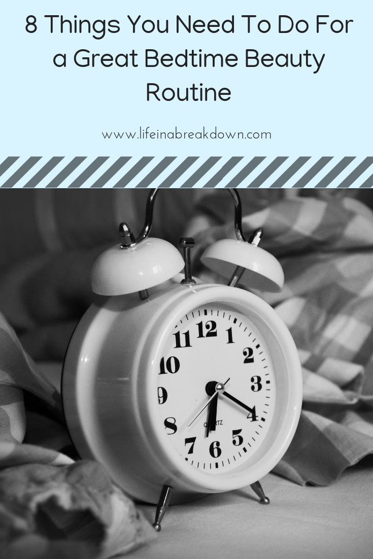Night time skincare routine pin
