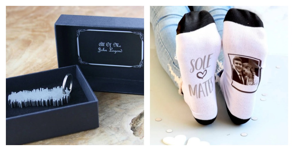 Personalised Favourite Song Keyring Personalised Sole Mates Photo Socks