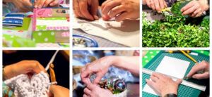 Selection of people crafting