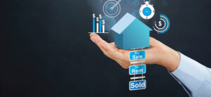 picture of a man holding a house in his hands