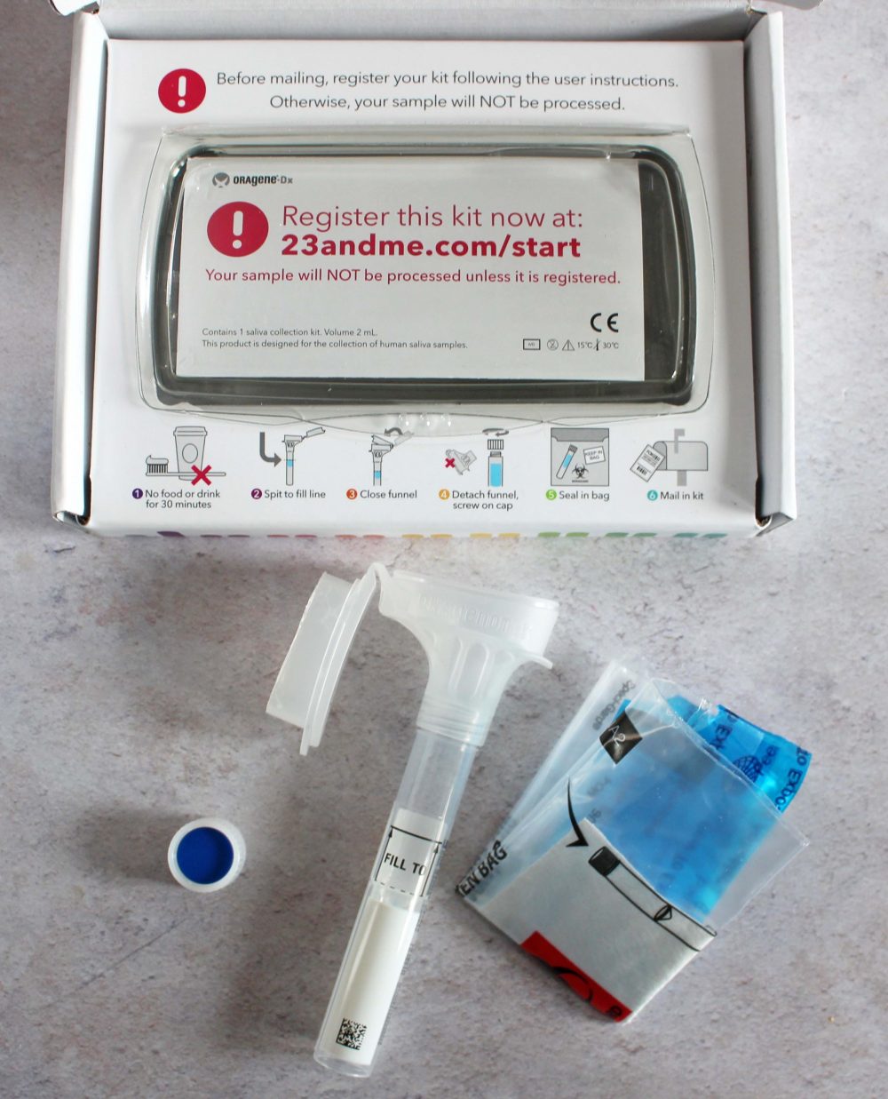 23andMe Saliva Collection Kit a Look at the Content