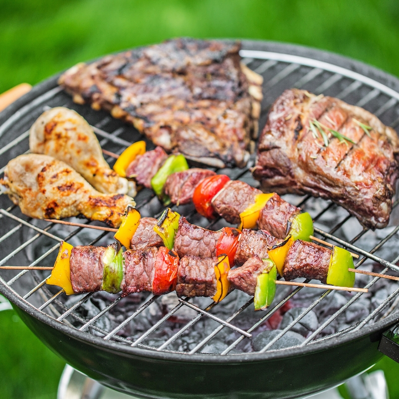 food on a bbq