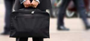person holding a briefcase