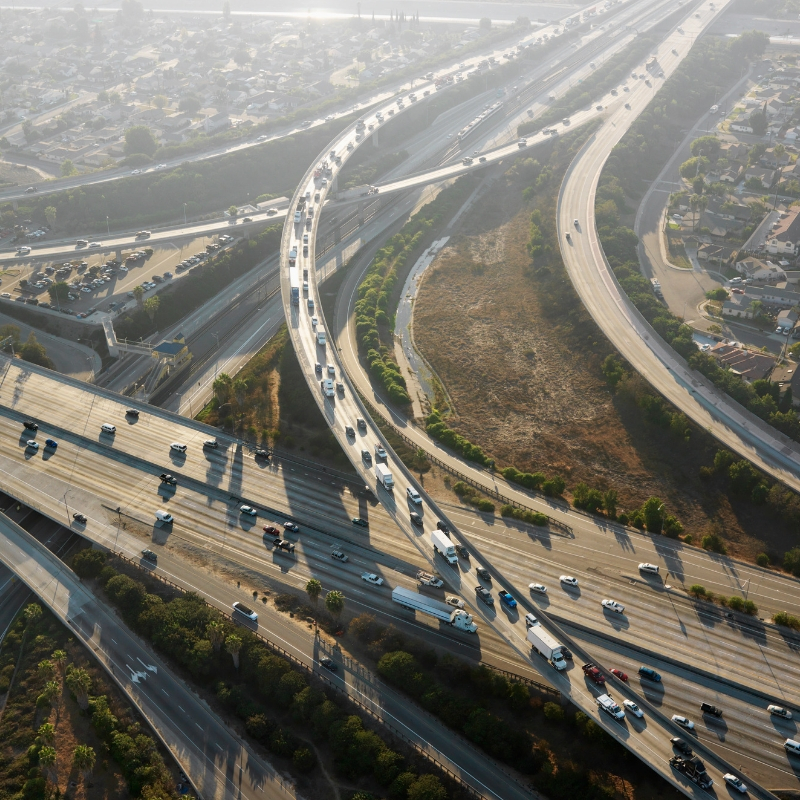 road way system within a city
