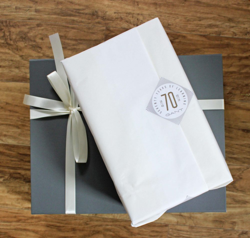 Gant packaging for their 70th birthday